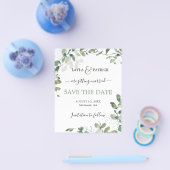 Begroting Eucalyptus Greenery Wedding Save the Dat Flyer (Enkel)