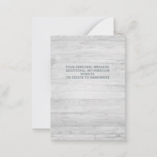 Begroting Eucalyptus Greenery Wedding Save the Dat Notitiekaartje (Achterkant)