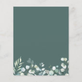 Begroting Eucalyptus laat Baby shower-uitnodiging (Achterkant)