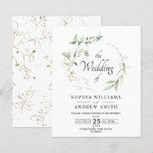Begroting Eucalyptus Leaves & Gold Rustic Wedding (Voorkant / Achterkant)