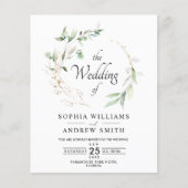 Begroting Eucalyptus Leaves & Gold Rustic Wedding (Voorkant)