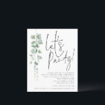 Begroting Eucalyptus Lets Party 21st Birthday Invi<br><div class="desc">Een alternatief voor een budget van 4, 5 x 5, 6-inch halfglanzend gewicht van 110 lbs, dat even dik is als een briefkaart (maar niet geschikt om als briefkaart te worden gebruikt). GEEF NOTA ER ÉÉN UITnodiging per blad is. Begroting Eucalyptus geeft partij 21e verjaardag. Minimale botanische stijl, met waterverf...</div>