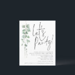 Begroting Eucalyptus Lets Party 21st Birthday Invi<br><div class="desc">Een alternatief voor een budget van 4, 5 x 5, 6-inch halfglanzend gewicht van 110 lbs, dat even dik is als een briefkaart (maar niet geschikt om als briefkaart te worden gebruikt). GEEF NOTA ER ÉÉN UITnodiging per blad is. Begroting Eucalyptus geeft partij 21e verjaardag. Minimale botanische stijl, met waterverf...</div>