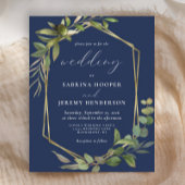 Begroting Eucalyptus Olive Greenery Navy Blue Wedd