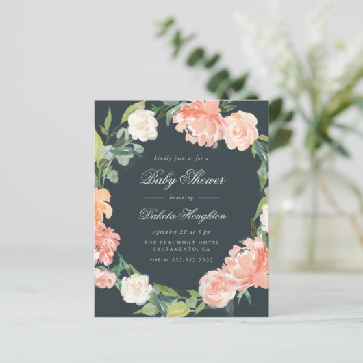 Begroting Eucalyptus & Peonies Gray Baby shower (Staand voorkant)