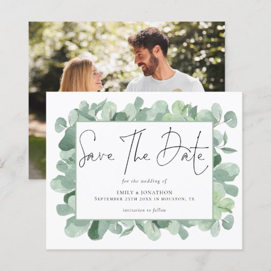 Begroting Eucalyptus Photo Weddenschap Save the Da (Voorkant / Achterkant)