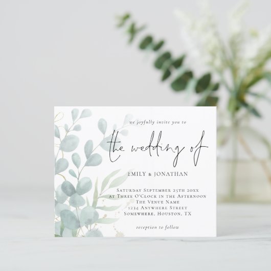Begroting Eucalyptus Powder Blue Weddenschap (Staand voorkant)