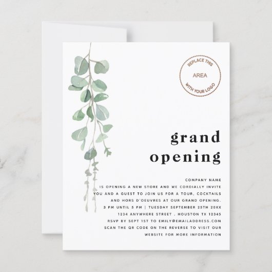 Begroting Eucalyptus QR-code Winkel grote opening (Voorkant)