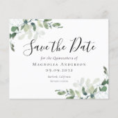 BEGROTING Eucalyptus Quinceañera sparen de datum (Voorkant)