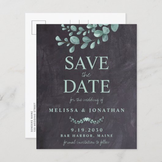 Begroting Eucalyptus Rustic slaat het Briefkaart D (Voorkant / Achterkant)