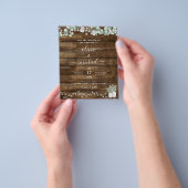 Begroting Eucalyptus Rustic Wedding Invitations Flyer (Hand)