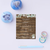 Begroting Eucalyptus Rustic Wedding Invitations Flyer (Enkel)