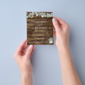 Begroting Eucalyptus Rustic Wedding Invitations Flyer (Hand)