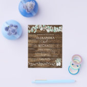 Begroting Eucalyptus Rustic Wedding Invitations Flyer