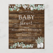 Begroting Eucalyptus Rustige houten Baby showers L (Voorkant)