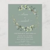 Begroting Eucalyptus Sage Green Greenery Invitatio (Voorkant)