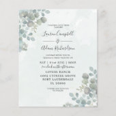 Begroting Eucalyptus Sage Green Waterverf Weddensc (Voorkant)