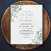 Begroting Eucalyptus Sage Green Waterverf Weddensc