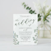 Begroting Eucalyptus Sage Green Weddenschap (Staand voorkant)