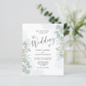 Begroting Eucalyptus Sage Green Weddenschap (Staand voorkant)