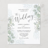 Begroting Eucalyptus Sage Green Weddenschap (Voorkant)