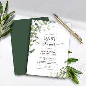 Begroting Eucalyptus Succulent Baby shower Uitnodi