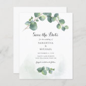 Begroting Eucalyptus Succulent Floral Save the Dat (Voorkant / Achterkant)