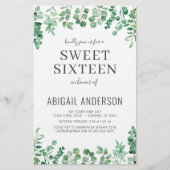 Begroting Eucalyptus Sweet Zestien Partij Uitnodig (Voorkant)