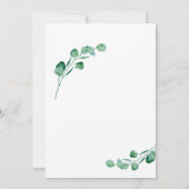 Begroting Eucalyptus Sweet Zestien Partij Uitnodig Kaart (Achterkant)