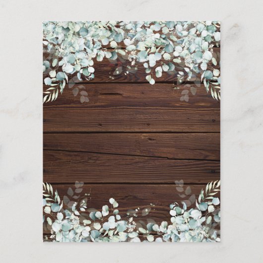 Begroting Eucalyptus & uitnodiging tot het indiene (Achterkant)