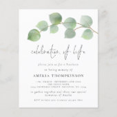 Begroting Eucalyptus - viering van de uitnodiging  (Voorkant)