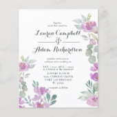 Begroting Eucalyptus Waterverf Roze bruiloft (Voorkant)