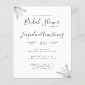 Begroting Eucalyptus Waterverf Vrijgezellenfeest Flyer (Voorkant)