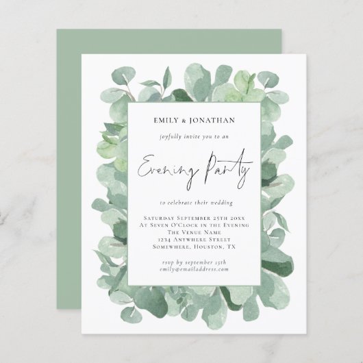 Begroting Eucalyptus Weddenschap (Voorkant / Achterkant)