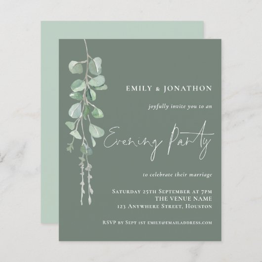 Begroting Eucalyptus Weddenschap Avond (Voorkant / Achterkant)