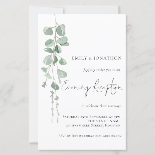 Begroting Eucalyptus Weddenschappen Avond Ontvangs (Voorkant)