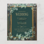 BEGROTING Eucalyptus WEDDING Rustige Lace QR CODE  Flyer (Voorkant)
