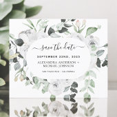 Begroting Eucalyptus White Floral Save the Date