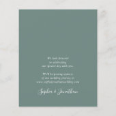 Begroting Eucalyptus Winter Wedding Save the Date (Achterkant)