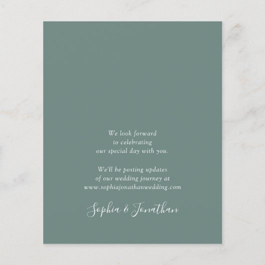 Begroting Eucalyptus Winter Wedding Save the Date (Achterkant)