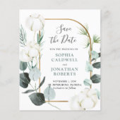 Begroting Eucalyptus Winter Wedding Save the Date (Voorkant)