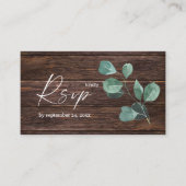 Begroting Eucalyptus & Wood Greenery 2SM Meal RSVP Informatiekaartje (Voorkant)