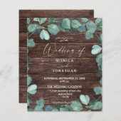 Begroting Eucalyptus & Wood Greenery Wedding (Voorkant / Achterkant)