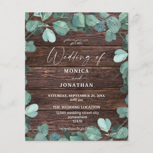 Begroting Eucalyptus & Wood Greenery Wedding (Voorkant)