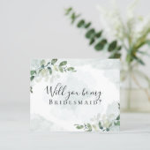 BEGROTING Eucalyptus word je mijn Bridesmaid? Kaar (Staand voorkant)
