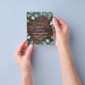 Begroting Eucalyputs & Wood Greenery Wedding Flyer (Hand)