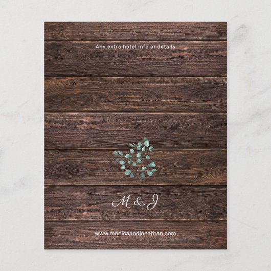 Begroting Eucalyputs & Wood Greenery Wedding Flyer (Achterkant)