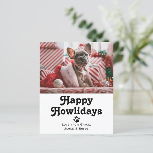 BEGROTING Fijne feestdagen Pet Dog kerstfeestdag (Staand voorkant)