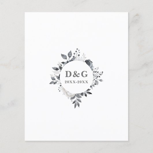 Begroting Floral 25th Wedding Jubileum Uitnodiging (Achterkant)