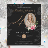 Begroting Floral 40th Birthday Invitation